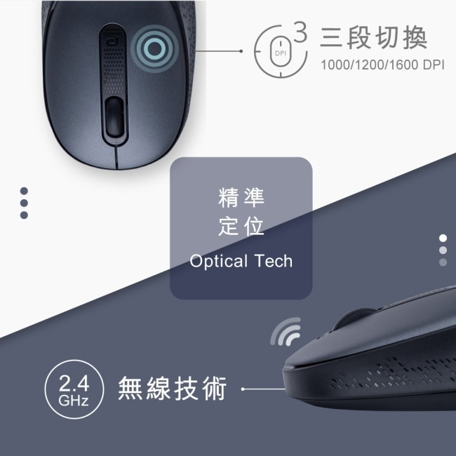 E-books M84 四鍵式雙介面Type C USB超靜音無線滑鼠