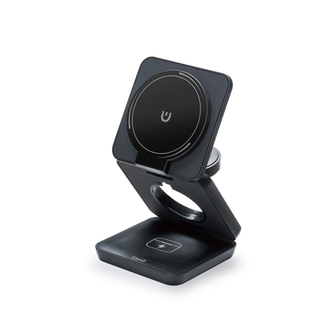 E-books B110 【台灣製造】22W快充三合一摺疊支架磁吸無線充電器