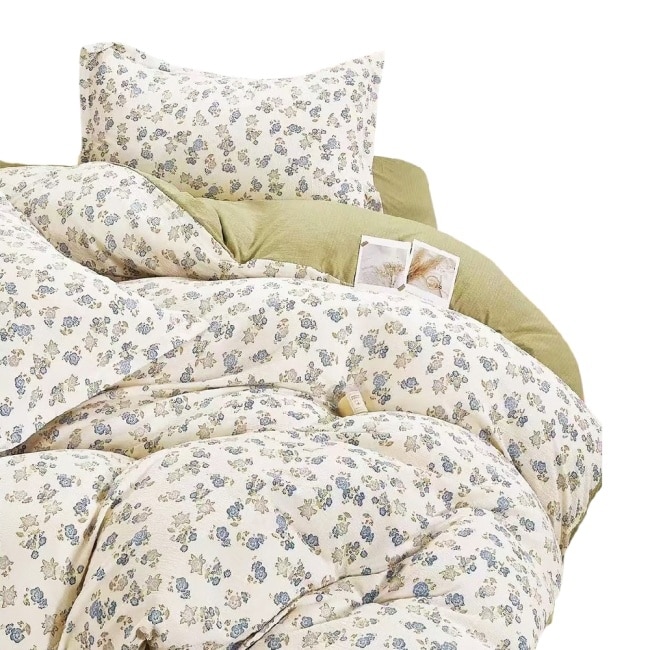 【OLuLu】韓版雙面皺皺紗雲朵絨石墨烯水洗被 輕淺米 180x210cm