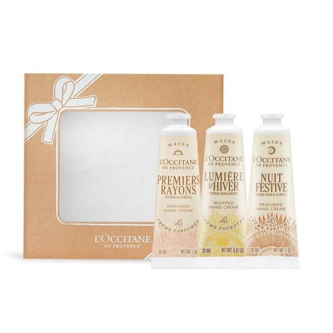 歐舒丹 經典3入護手霜禮盒[晨曦花梨+白晝金橙+夜光黑醋栗]