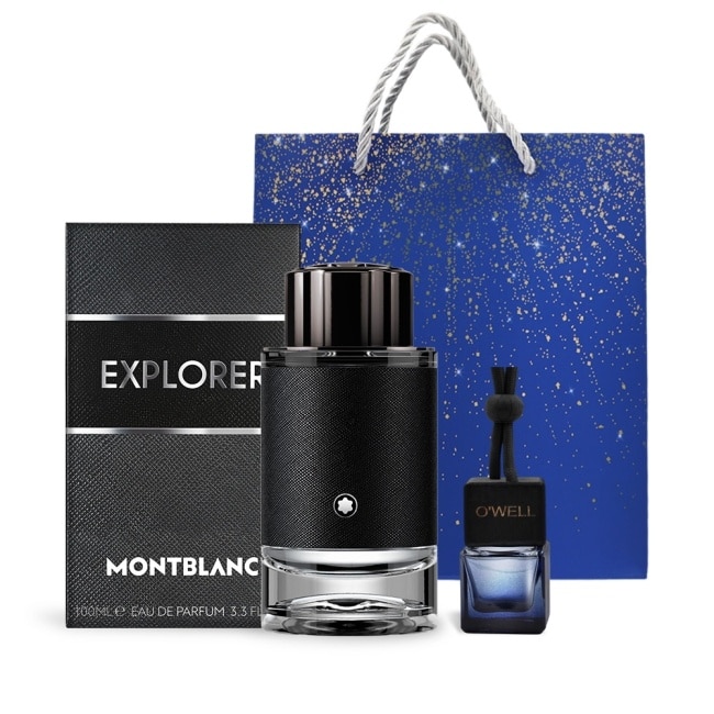 MONTBLANC 萬寶龍精品男香禮 [ 探尋旅者淡香精(100ml)+擴香掛飾+手提袋]-國際航空版
