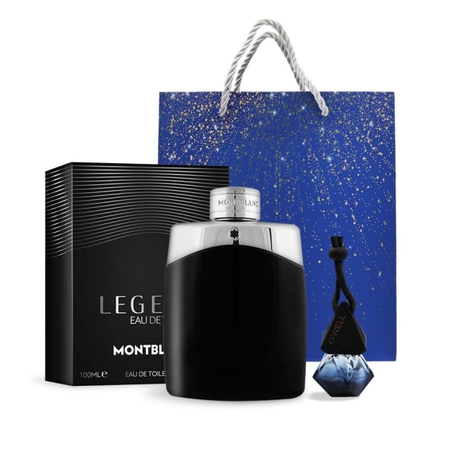 MONTBLANC 萬寶龍精品男香禮 [ 傳奇經典男性淡香水(100ml)+擴香掛飾+手提袋]-國際航空版