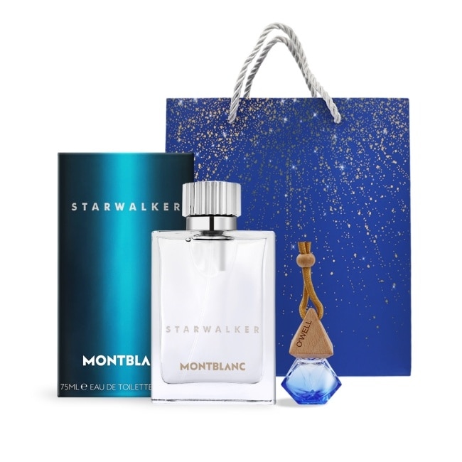 MONTBLANC 萬寶龍精品男香禮 [ 星際旅者男性淡香水(75ml)+擴香掛飾+手提袋]-國際航空版