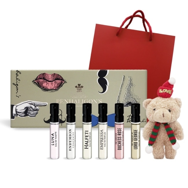 &nbsp;PENHALIGON’S 潘海利根 典藏香氛小熊限量禮盒(2mlX6)+小熊掛飾-國際航空版