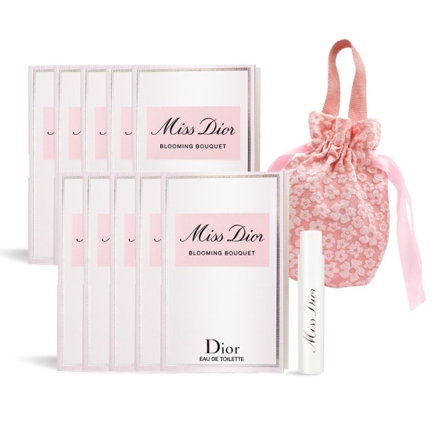 Dior 迪奧 Miss Dior 花漾迪奧淡香水隨身香氛限量禮(1ml)x10+旅行收納袋]-專櫃公司貨 image