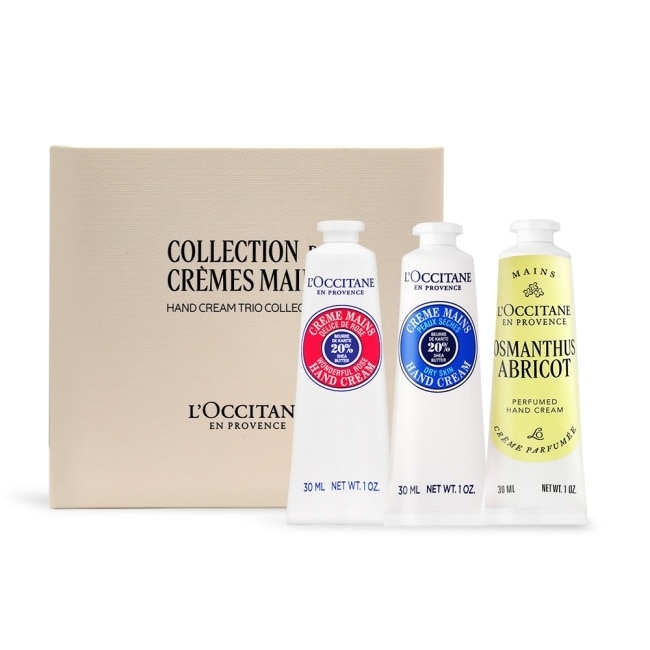 歐舒丹 經典3入護手霜禮盒[乳油木玫瑰+乳油木+桂花杏桃(新)]