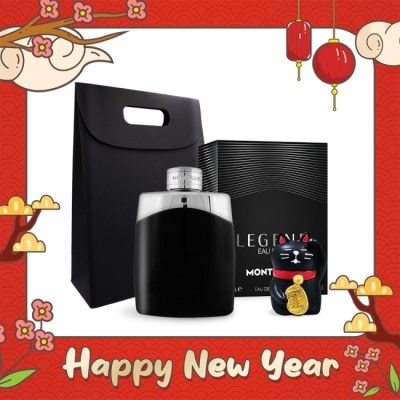 MONTBLANC MONTBLANC 萬寶龍 傳奇男香開運禮[傳奇經典男性淡香水(100ml)+招財貓擺飾+禮袋]-國際航空版