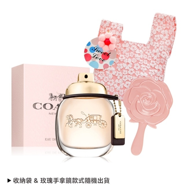 COACH 時尚經典甜蜜香氛禮[時尚經典女性淡香精(30ml)+手拿鏡+收納袋]-國際航空版