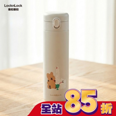 LOCK&LOCK樂扣樂扣 - 樂扣樂扣簡約彈蓋保溫杯/480ml/DINOTAENG呆萌町/白