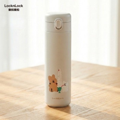 LOCK&LOCK樂扣樂扣 - 樂扣樂扣簡約彈蓋保溫杯/480ml/DINOTAENG呆萌町/白