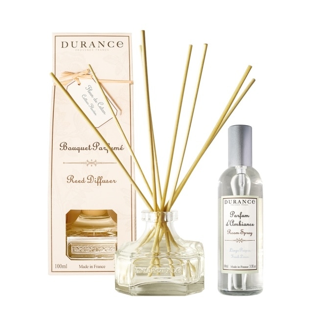 DURANCE 朵昂思 新氣象空氣煥新組(棉花田擴香+清新亞麻香氛噴霧)