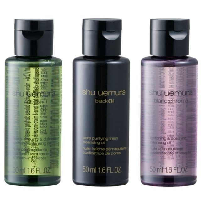 【shu uemura 植村秀】抹茶精萃潔顏油50ml+黑米精萃潔顏油50ml+覆盆子超淨白潔顏油50ml 公司貨
