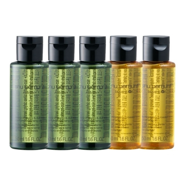 【shu uemura 植村秀】抹茶精萃潔顏油50mlx3+柚子精萃潔顏油50mlx2 公司貨 卸妝油