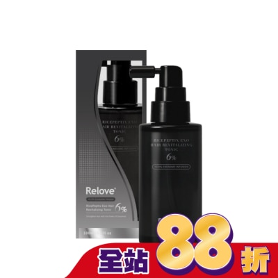 RELOVE - Relove黑泌肽6%養髮液100ml(獨家韓國外泌體 強健髮絲注入營養)