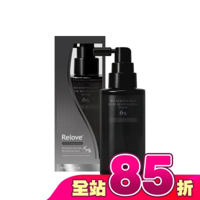 RELOVE - Relove黑泌肽6%養髮液100ml(獨家韓國外泌體 強健髮絲注入營養)