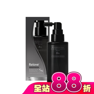 RELOVE - Relove黑泌肽6%養髮液100ml(獨家韓國外泌體 強健髮絲注入營養)