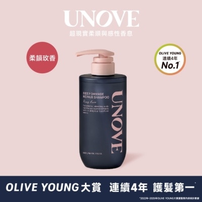 UNOVE - UNOVE 柔諾伊 角蛋白柔順修護洗髮精 (柔韻玫香)500g-獨家