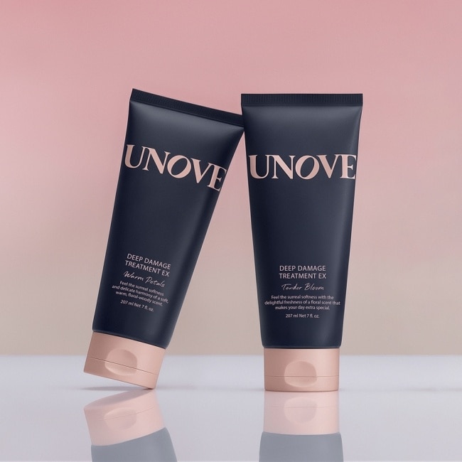 UNOVE 柔諾伊 角蛋白柔順修護髮膜 2入組 (柔綻花香207ml+暖木花香207ml)-獨家