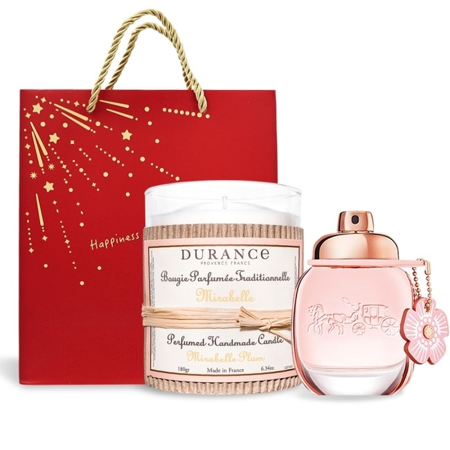 COACH 芙洛麗女性淡香精(30ml)-贈精油蠟燭(180g)+提袋-國際航空版