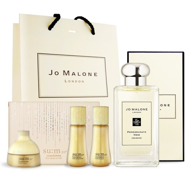 Jo Malone 黑石榴香水(100ml)贈金萃極緻無痕抗齡3件組[凝露+精華乳+精華乳霜]+品牌提袋-國際航空版