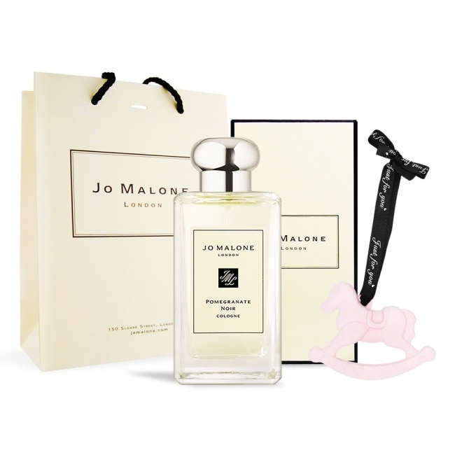 Jo Malone 黑石榴香水(100ml)+好運馬香氛擴香石掛飾+品牌提袋-首選香氛禮-國際航空版