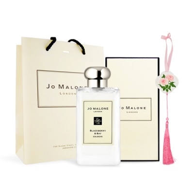 JOMALONE Jo Malone 黑莓子與月桂葉香水(100ml)+玫瑰香氛擴香石掛飾+品牌提袋-情人節送禮首選-國際航空版