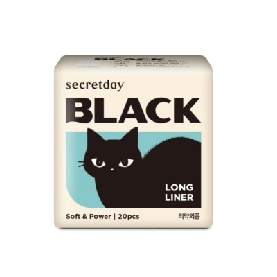 Secretday - 秘之日Secretday_BLACK柔滑親膚護墊18cm20片-箱購