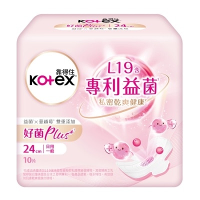 KOTEX靠得住 - 靠得住好菌Plus+24cm10片
