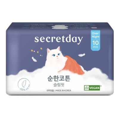 Secretday - 秘之日Secretday_PURE COTTON純棉夜用衛生棉36cm10片