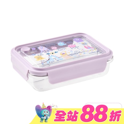 LOCK&LOCK樂扣樂扣 - 樂扣樂扣怪好吃ECOZEN三分隔便當盒/1L/紫紫怪