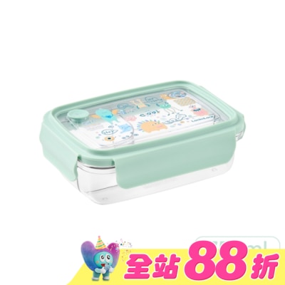 LOCK&LOCK樂扣樂扣 - 樂扣樂扣怪好吃ECOZEN三分隔便當盒/750ml/綠綠怪