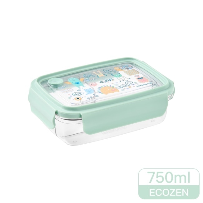 樂扣樂扣怪好吃ECOZEN三分隔便當盒/750ml/綠綠怪