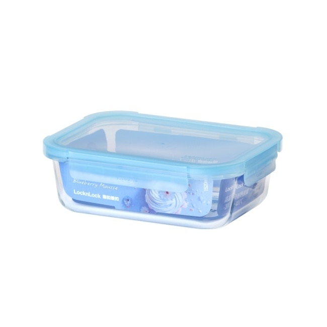 樂扣樂扣藍莓慕斯耐熱玻璃保鮮盒/長方形/1520ml