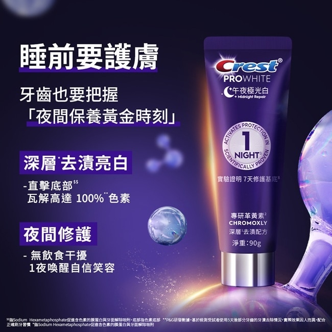 Crest PROWHITE 午夜極光白深層亮白牙膏 90G image