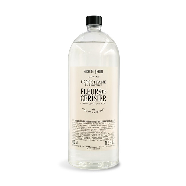 L’OCCITANE 歐舒丹 櫻花沐浴膠補充瓶(500ml)-新版-國際航空版