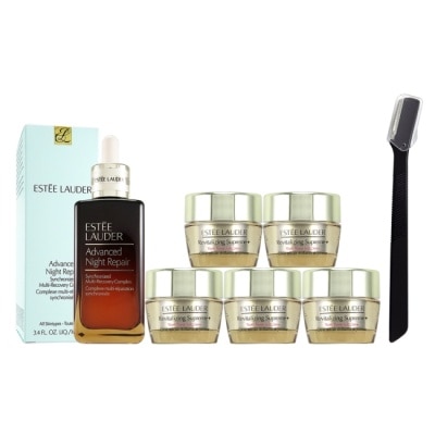 ESTEE LAUDER 雅詩蘭黛 - 雅詩蘭黛 青春修護雙星組(特潤修護露100ml+膠原霜15mlx5+修眉刀)