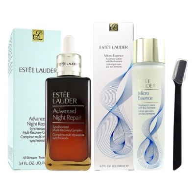 ESTEE LAUDER 雅詩蘭黛 - 雅詩蘭黛 雙重煥活修護組(特潤修護露100ml+原生露200ml+修眉刀)