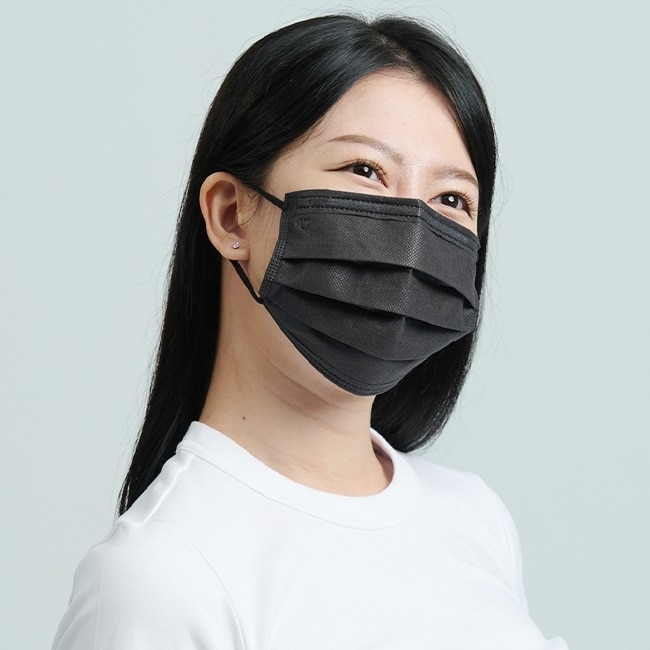 匠心 成人平面口罩 黑色 3入/袋