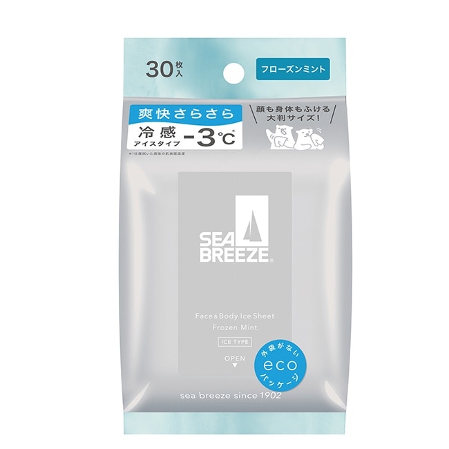 SEA BREEZE臉&身體兩用 涼感濕巾__沁涼薄荷30枚入