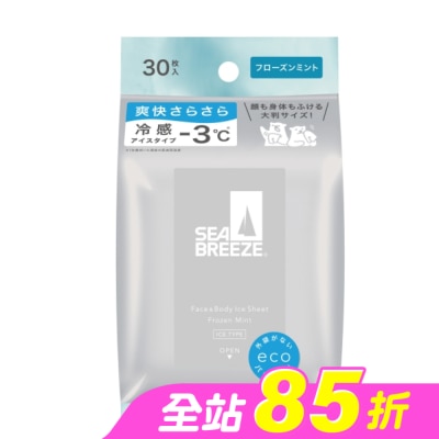 SEA BREEZE - SEA BREEZE臉&身體兩用 涼感濕巾__沁涼薄荷30枚入