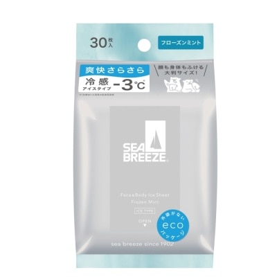 SEA BREEZE - SEA BREEZE臉&身體兩用 涼感濕巾__沁涼薄荷30枚入