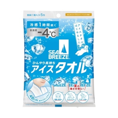 SEA BREEZE - SEA BREEZE 極涼掛脖濕巾 加大版 5枚入