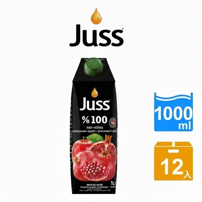 【Juss】石榴蘋果汁 1000mlx12入-箱購-箱購