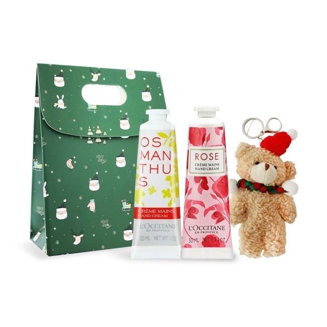 L’OCCITANE 歐舒丹 經典護手霜30MLX2禮袋組-玫瑰+桂花