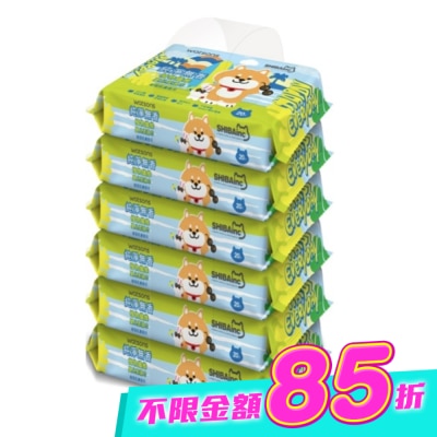 Watsons 屈臣氏 - 屈臣氏無香嬰兒柔濕巾20片6包(柴犬工房2026) image