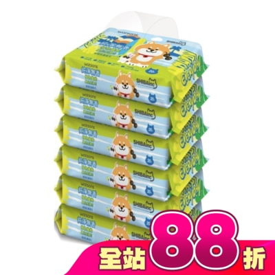 Watsons 屈臣氏 - 屈臣氏無香嬰兒柔濕巾20片6包(柴犬工房2026)