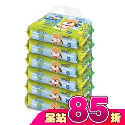 Watsons 屈臣氏 - 屈臣氏無香嬰兒柔濕巾20片6包(柴犬工房2026)