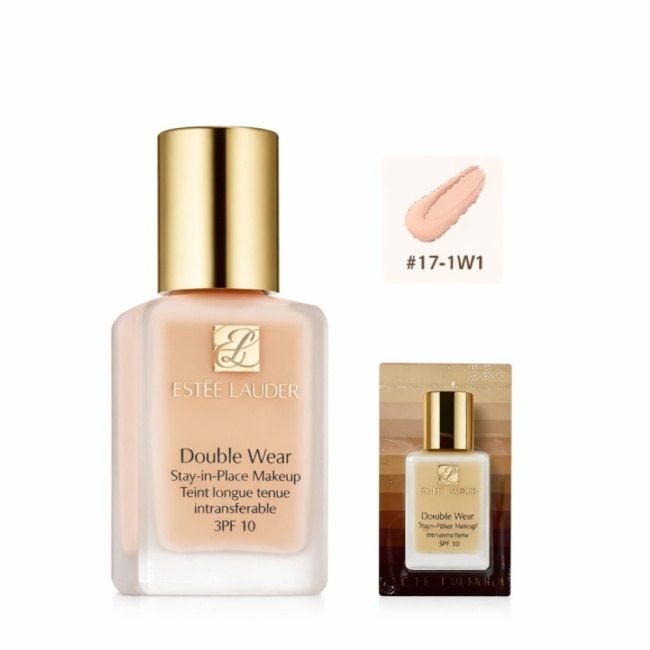 雅詩蘭黛 粉持久完美持妝粉底組合 色號1W1 國際航空版