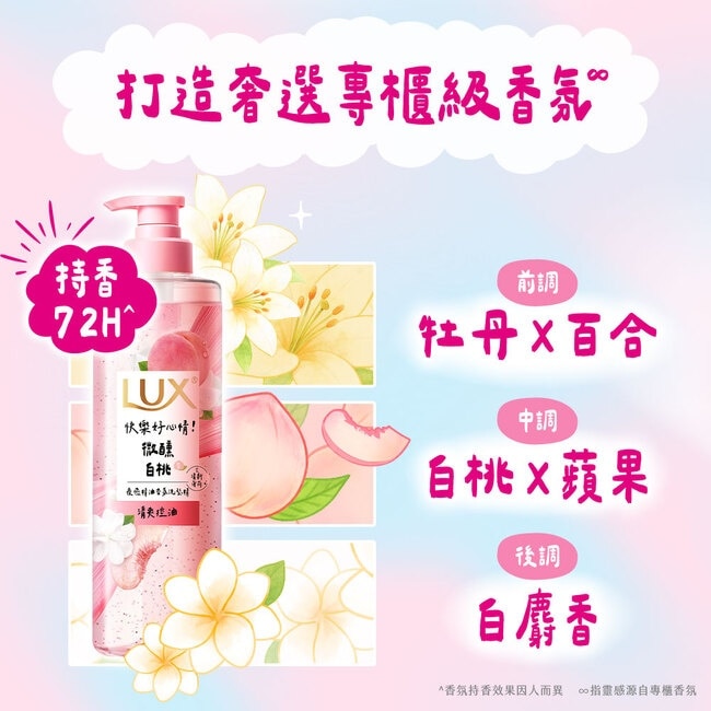 麗仕 療癒精油香氛洗髮精-微醺白桃香(清爽控油)280ML