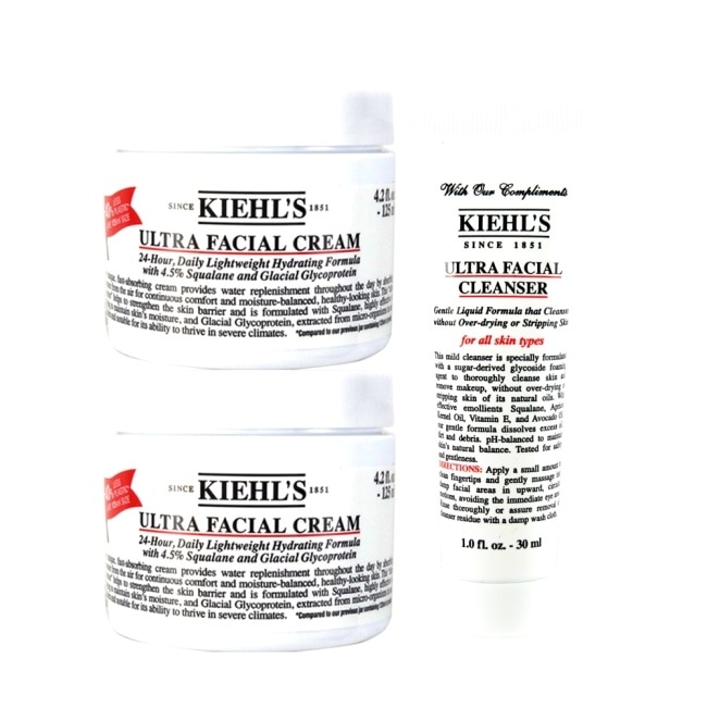 KIEHL,S冰河醣蛋白保濕霜125mlx2(贈冰河醣保濕潔面乳30mlx1)